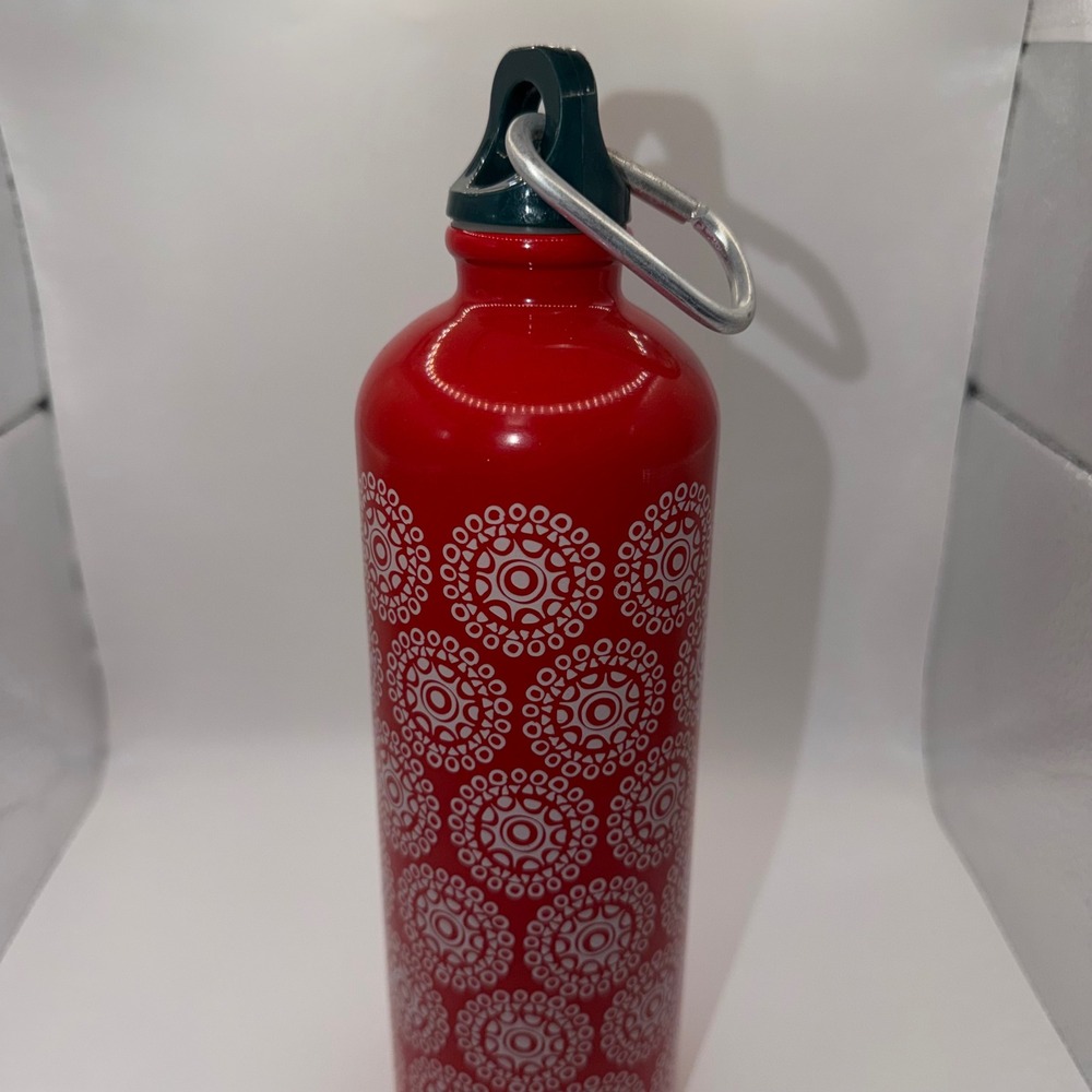 The Pioneer Woman Water Bottle Red White Medallion Stainless Steel Hydration